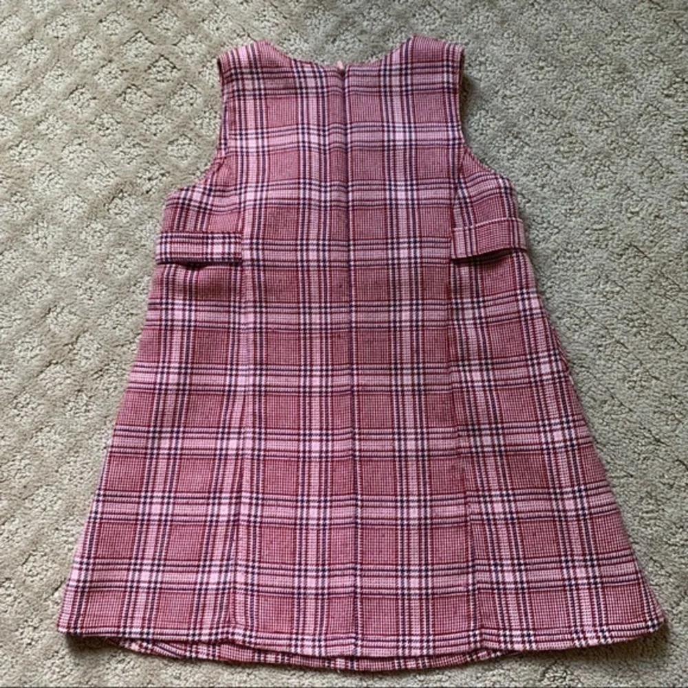 NFS. Gymboree Classic dark red and navy plaid jumper dress size 18-24 months